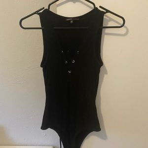 Front Lace Body Suit Tank